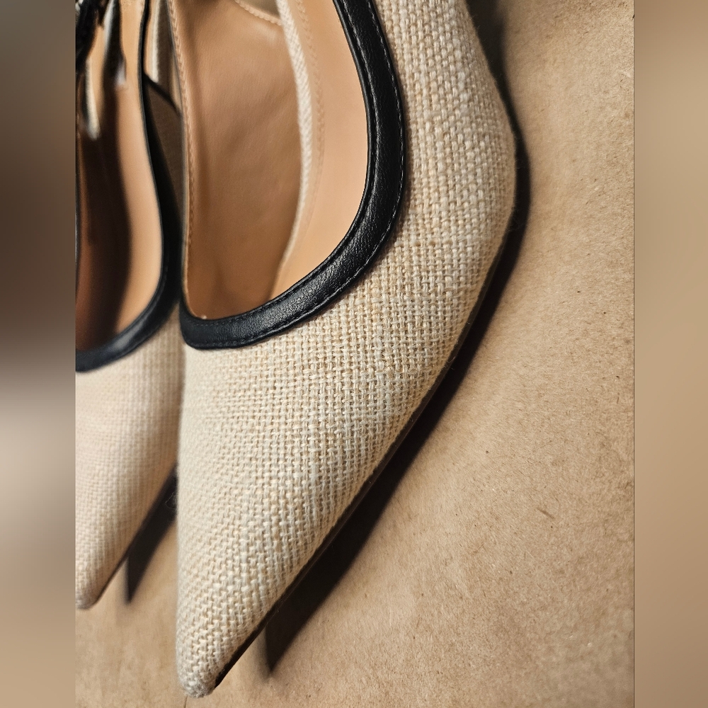 Steve Madden BRI Natural Multi slingback pumps. Size 7.5 - Picture 9 of 10